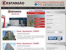 Tablet Screenshot of imobiliariaexpansao.com.br